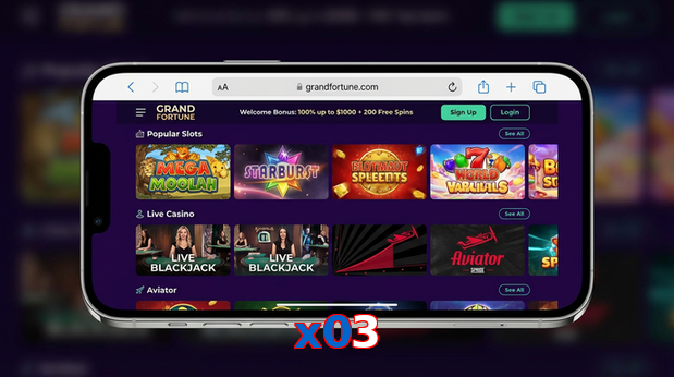 Main screen of X03 ios page for PK players