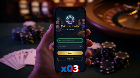 Main screen of X03 login page for PK players